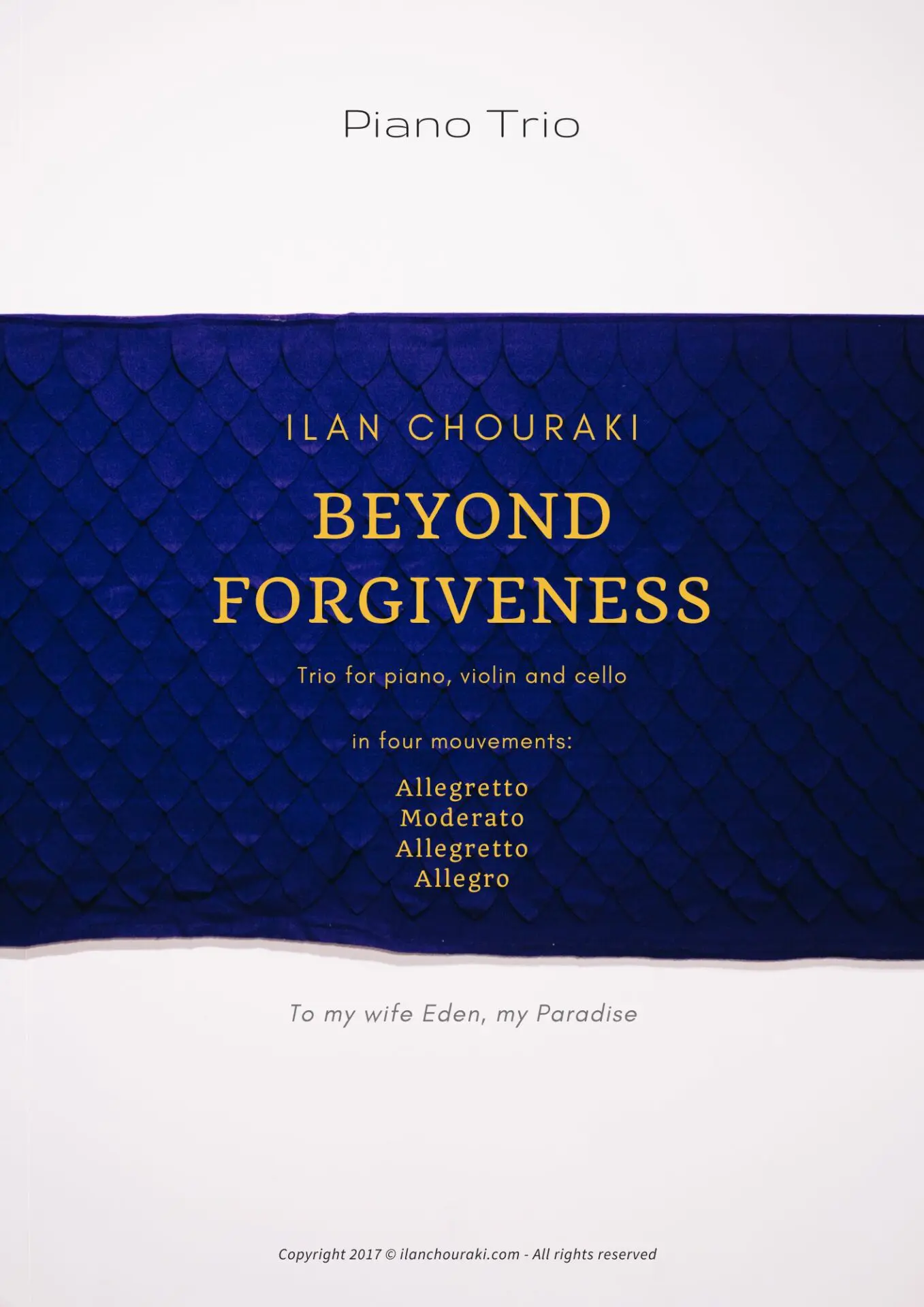 Beyond Forgiveness, piano trio by Ilan Chouraki