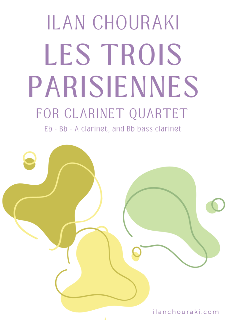Sheet Music - Les Trois Parisiennes for Clarinet Quartet