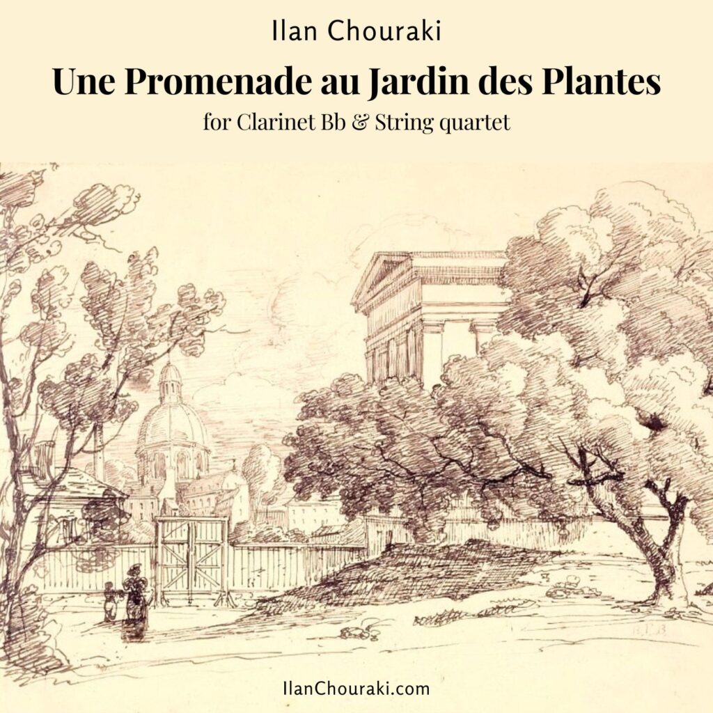 Une Promenade au Jardin des Plantes 1 Sheet Music - Une Promenade au Jardin des Plantes for Clarinet Bb & String Quartet