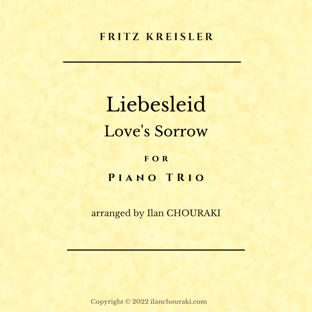Sheet music - Liebesleid Kreisler - Piano Trio